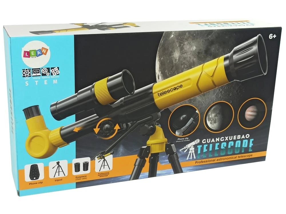 Lean Toys Edukacinis teleskopas su telefono laikikliu