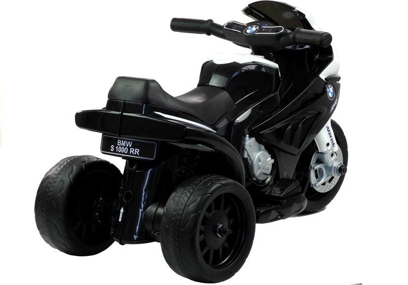 Lean Cars Trijų ratų elektrinis motociklas vaikams L-Toys BMW S1000RR, juodas