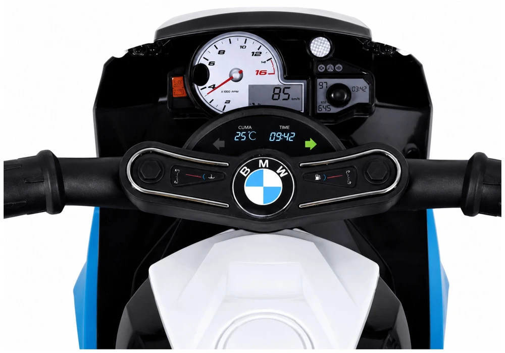 Lean Cars Vienvietis vaikiškas elektrinis motociklas BMW S1000RR, mėlynas