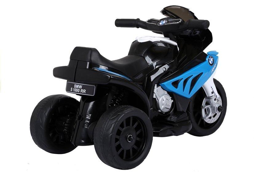 Lean Cars Vienvietis vaikiškas elektrinis motociklas BMW S1000RR, mėlynas