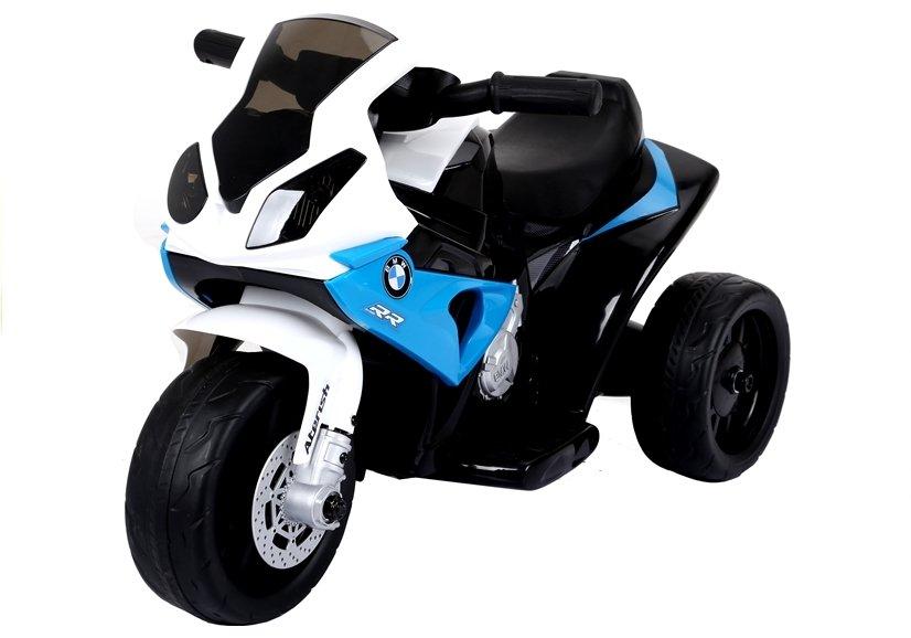 Lean Cars Vienvietis vaikiškas elektrinis motociklas BMW S1000RR, mėlynas