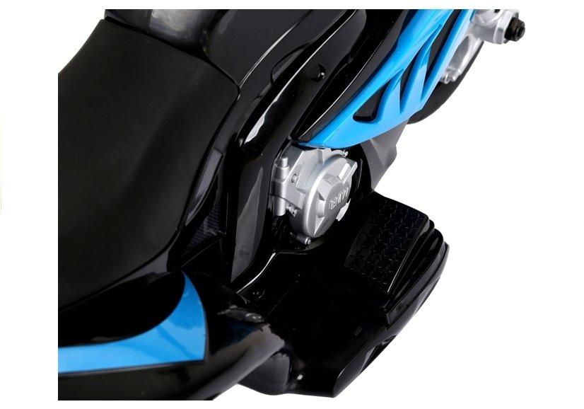 Lean Cars Vienvietis vaikiškas elektrinis motociklas BMW S1000RR, mėlynas