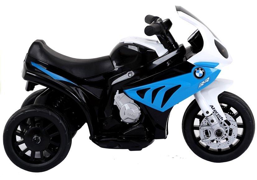 Lean Cars Vienvietis vaikiškas elektrinis motociklas BMW S1000RR, mėlynas