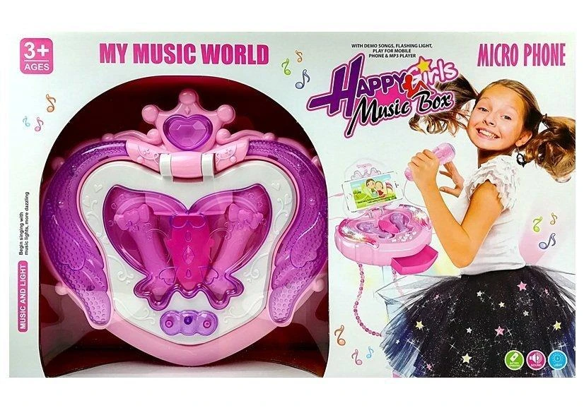 Žaislinis mikrofonas Lean Toys, rožinis