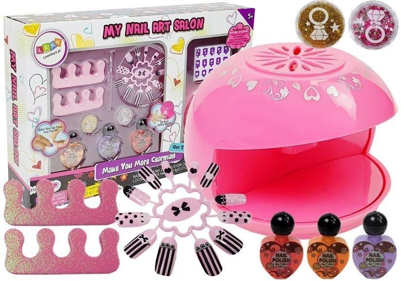 Lean Toys Vaikiškas nagų puošybos rinkinys su nagų džiovintuvu