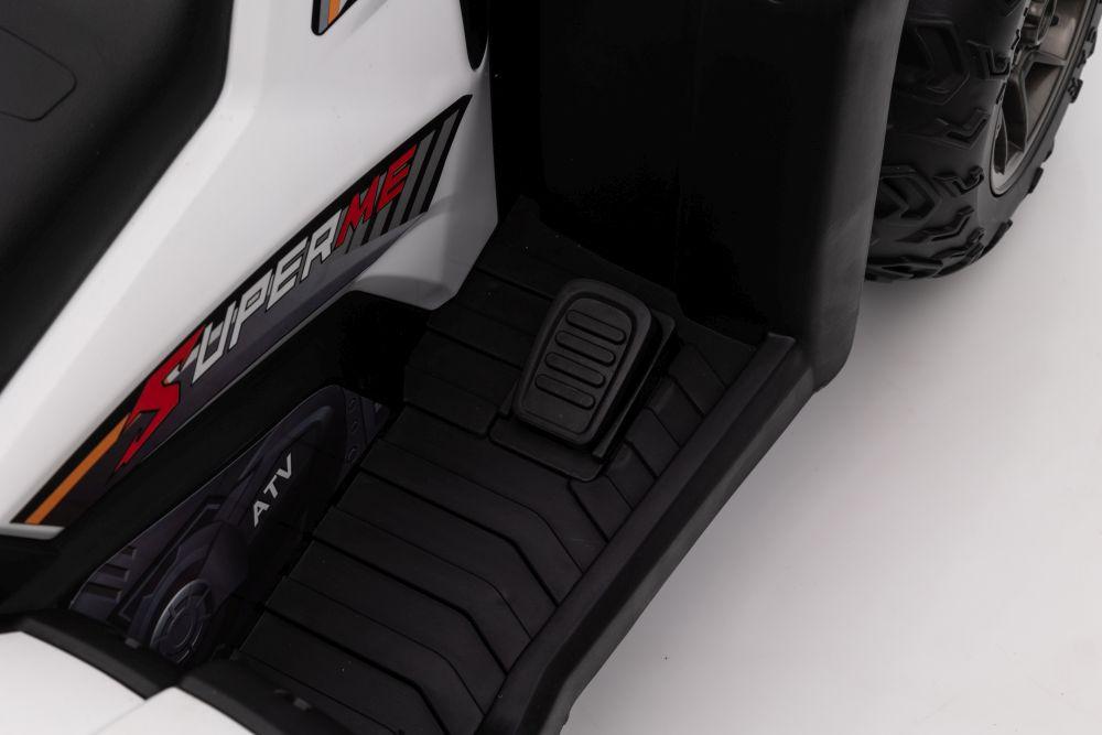 Lean Cars Vienvietis vaikiškas elektromobilis Quad JC915, baltas