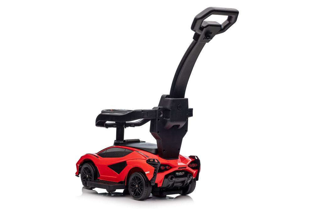 Lean Cars „Lamborghini QLS-996T“ važiuojamasis automobilis su stūmikliu, raudonas