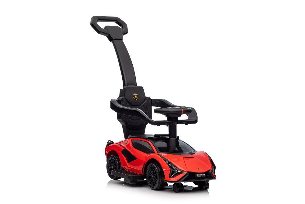 Lean Cars „Lamborghini QLS-996T“ važiuojamasis automobilis su stūmikliu, raudonas