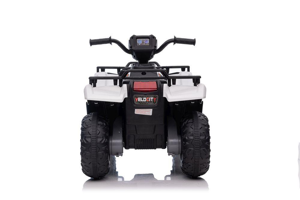 Lean Cars Vienvietis vaikiškas elektromobilis Quad JC915, baltas