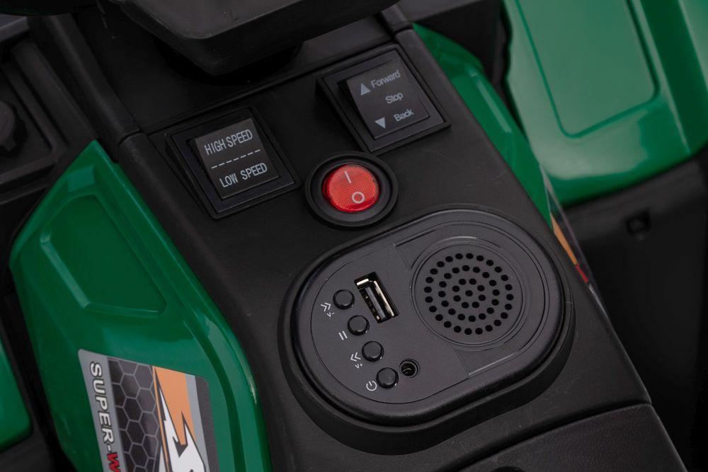 Lean Cars Vienvietis elektromobilis vaikams, žalias