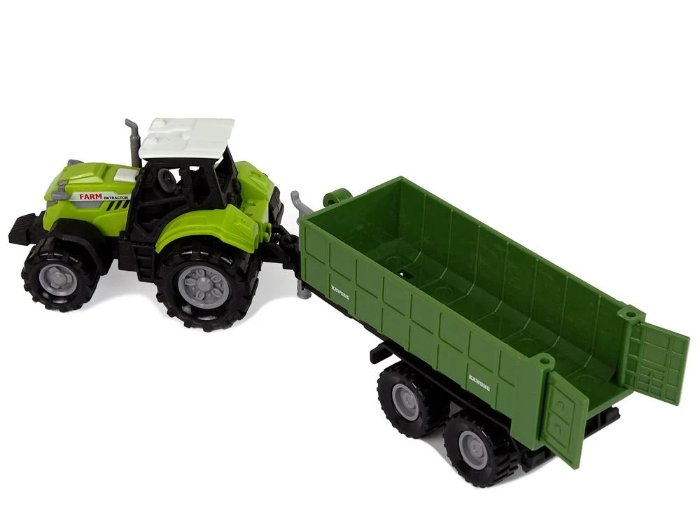 Lean Toys Žaislinis su priekaba traktorius