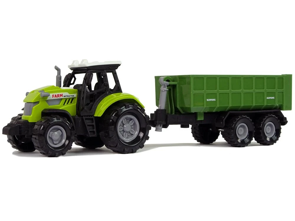 Lean Toys Žaislinis su priekaba traktorius