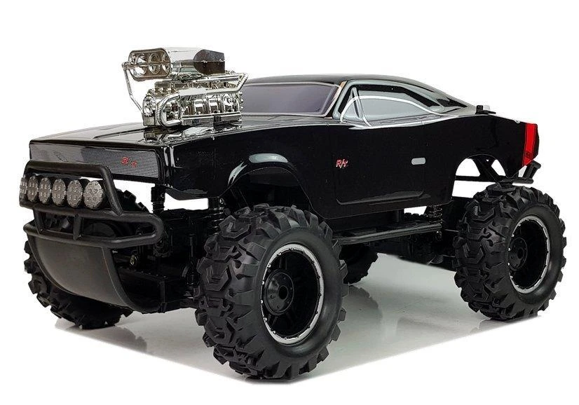 Lean Toys Visureigis 4x4 su nuotolinio valdymo pultu 1:10, juodas, 6 m.+