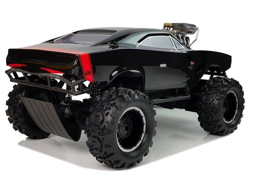 Lean Toys Visureigis 4x4 su nuotolinio valdymo pultu 1:10, juodas, 6 m.+