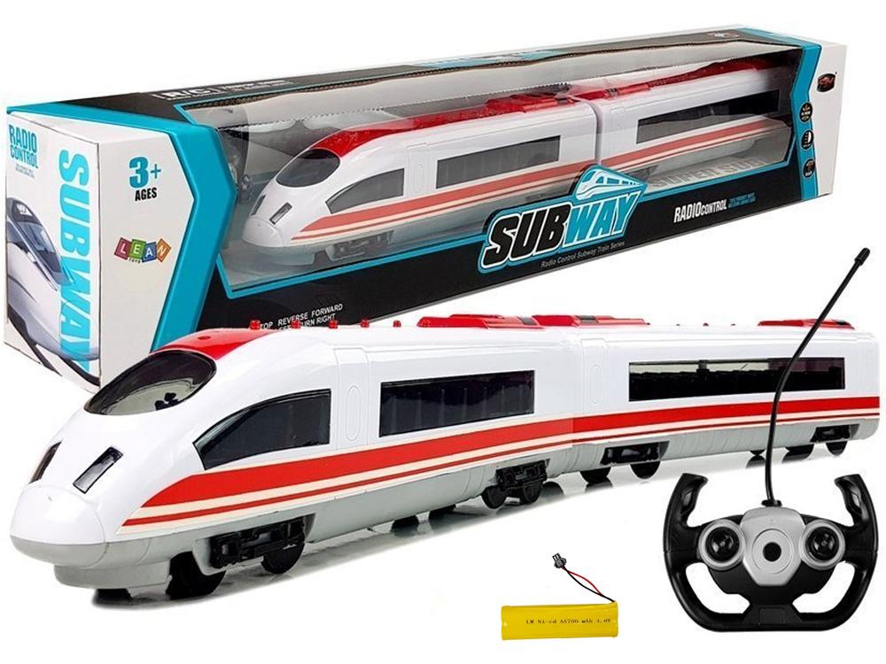Lean Toys Nuotoliniu būdu valdomas traukinys su apšvietimu, 65 cm