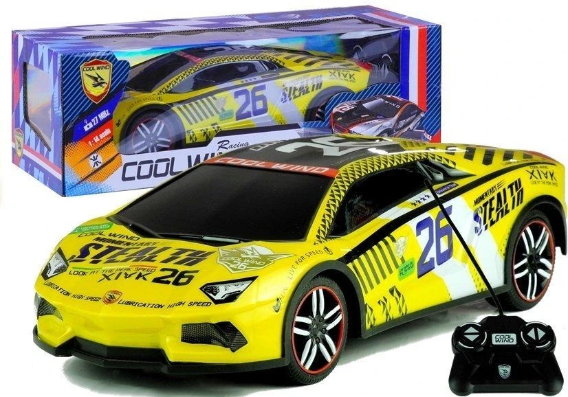 Lean Toys Radijo bangomis valdomas automobilis, geltonas