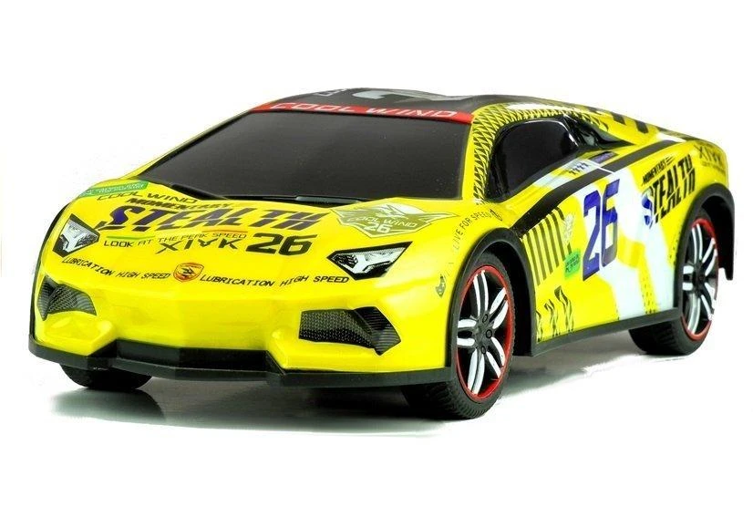 Lean Toys Radijo bangomis valdomas automobilis, geltonas