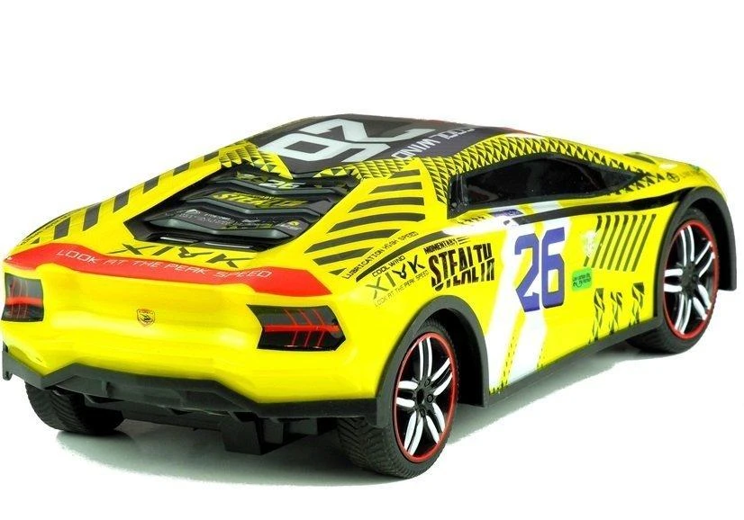 Lean Toys Radijo bangomis valdomas automobilis, geltonas