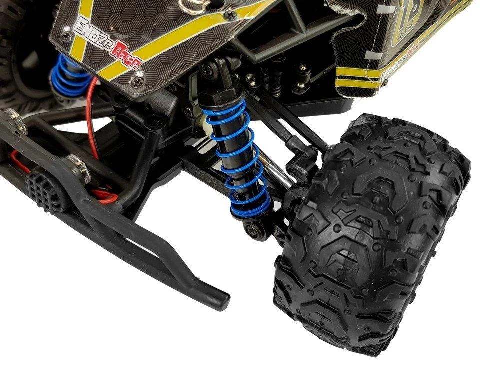 Lean Toys Bagis su nuotolinio valdymo pultu ENOZE 9303E, 1:18, 45 km/h, geltonas