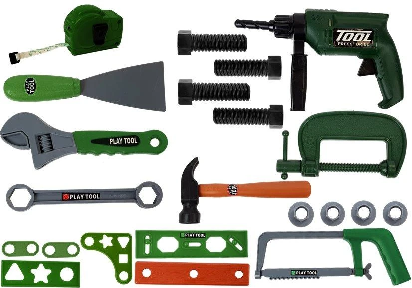 Lean Toys Vaikiškų įrankių rinkinys lagamine DIY