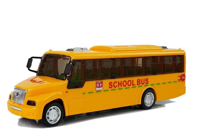 Lean Toys Žaislinis mokyklinis autobusas su šviesomis ir garsais, 20 cm