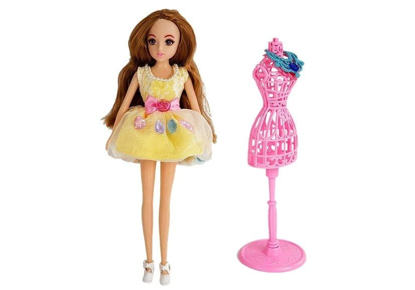 Lean Toys Lėlė su persirengimo kambariu ir priedais