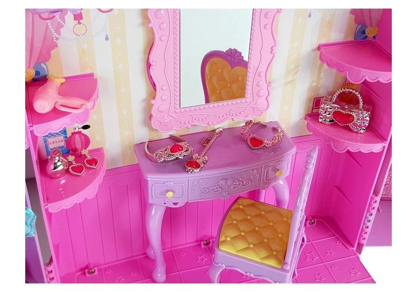Lean Toys Lėlė su persirengimo kambariu ir priedais