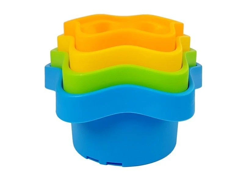 Lean Toys Vaivorykštės spalvų piramidė vaikams