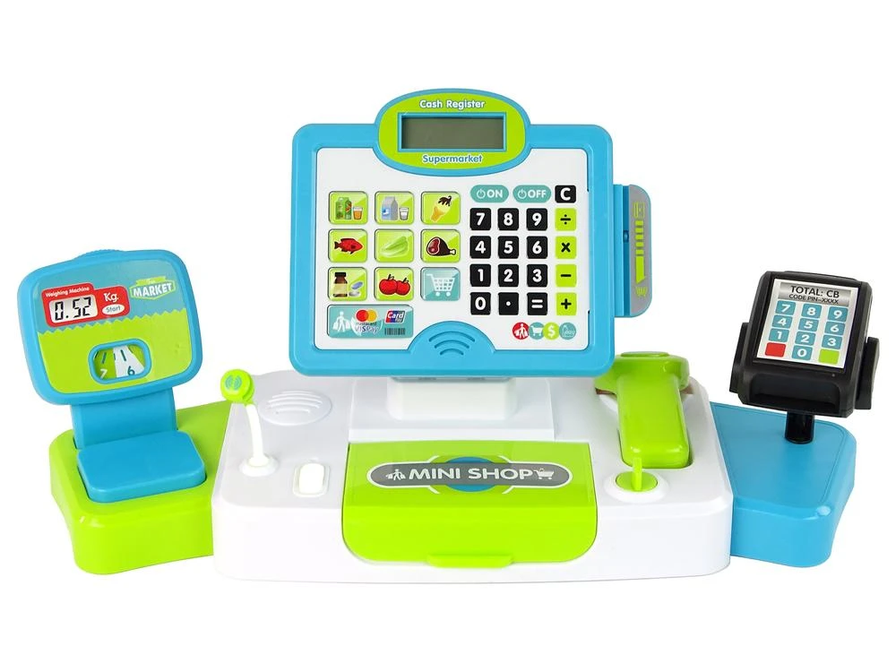 Lean Toys Vaikiškas kasos aparatas Leantoys su priedais