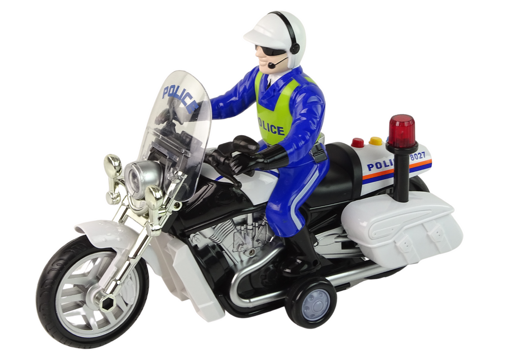 „Lean Toys“ policijos motociklų varikliai policijos garsai šviesos policijos automobilis