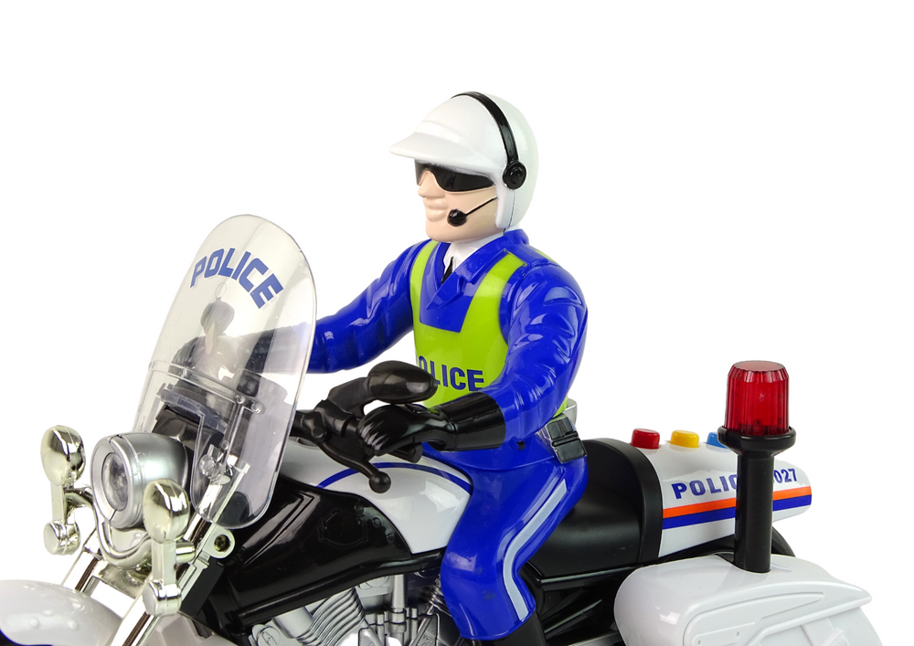 „Lean Toys“ policijos motociklų varikliai policijos garsai šviesos policijos automobilis