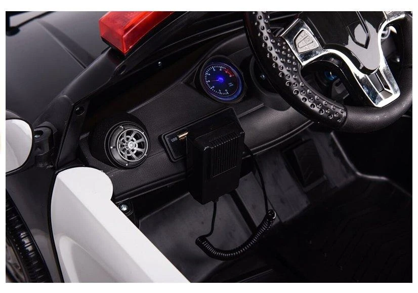 Lean Cars Elektrinis policijos automobilis vaikams su nuotoliniu valdymu ir 2x20W varikliais