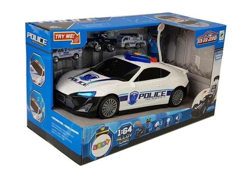 Lean Toys Automobilis su policininko figūrėlė 2in1