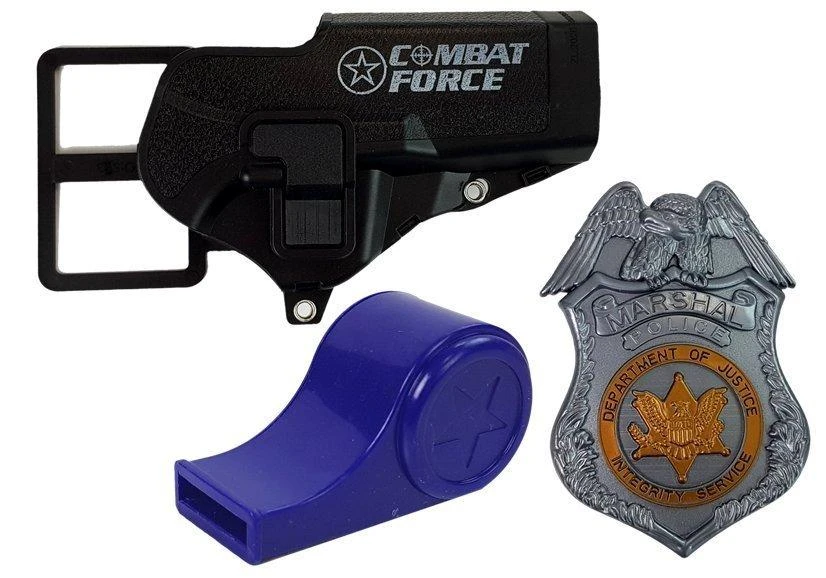Lean Toys Vaikiškas policijos rinkinys su revolveriu ir priedais