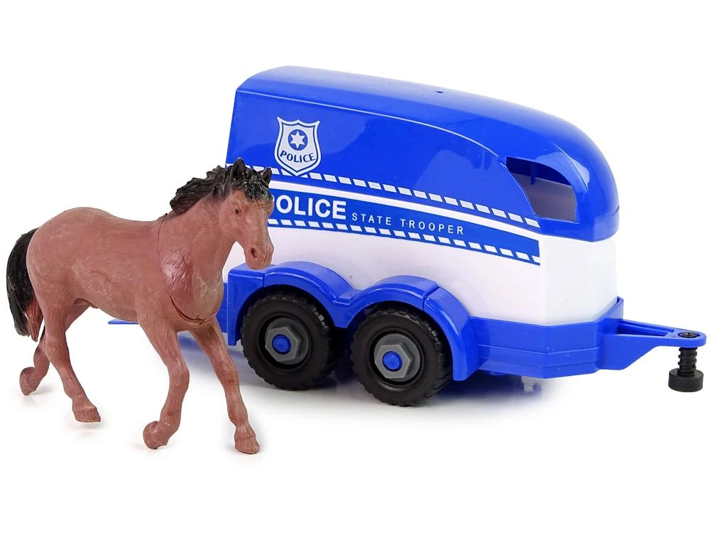 Lean Toys Policijos visureigis su priekaba LeanToys