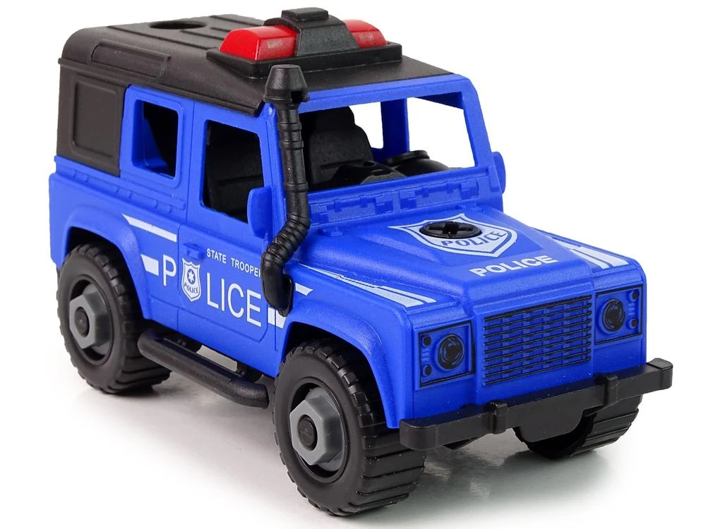 Lean Toys Policijos visureigis su priekaba LeanToys