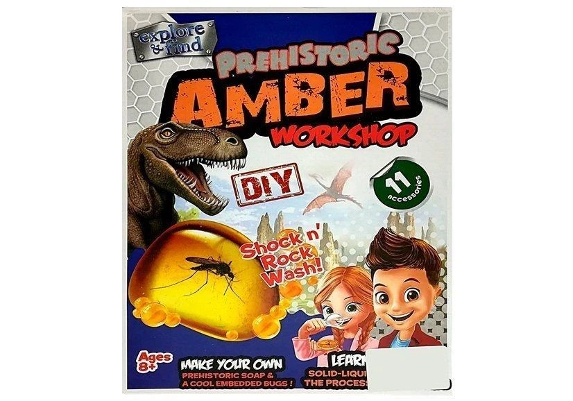 Lean Toys Kūrybinis rinkinys vaikams gintaro gamyba su vabzdžiais