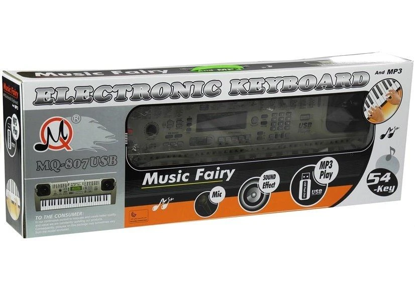 Lean Toys Vaikiškas muzikinis sintezatorius su USB mikrofonu