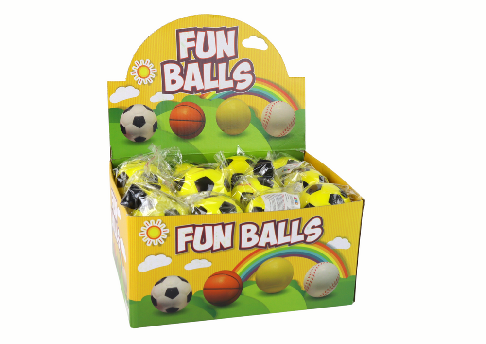 Lean Toys Geltonas PU futbolo kamuolys su tampria juosta, 6 cm