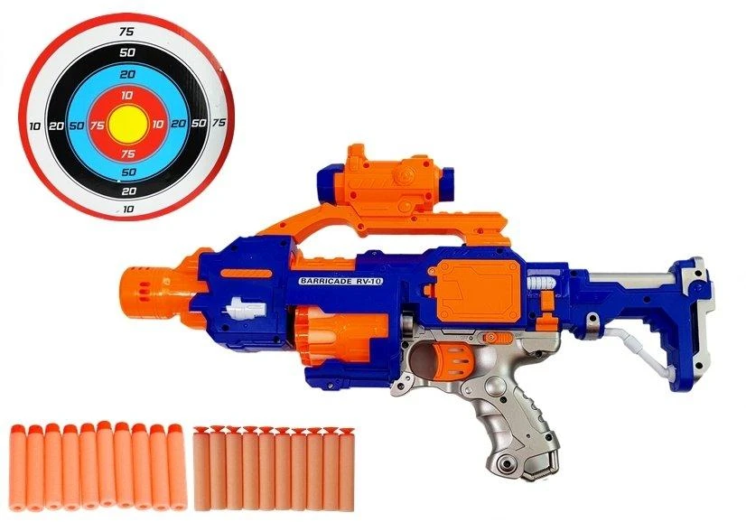 Lean Toys Putų šautuvas 45 cm 20 vnt.