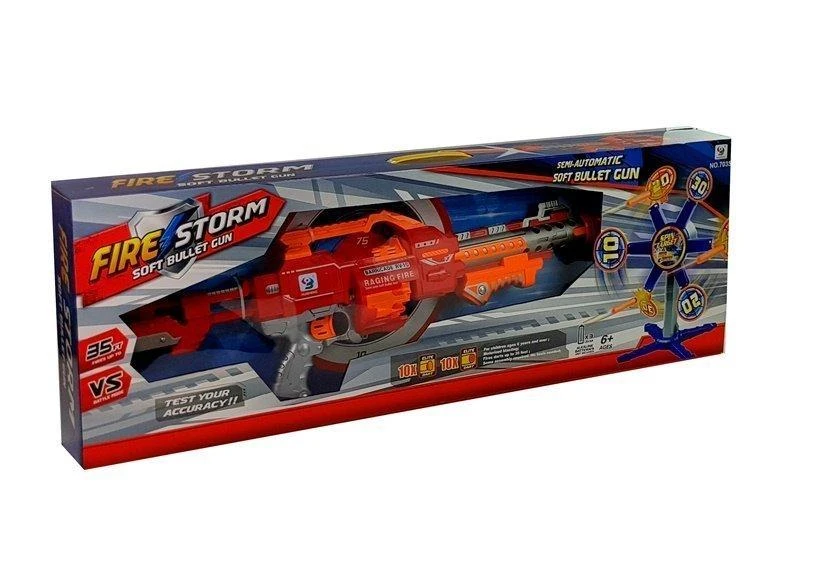 Žaislinis šautuvas Lean Toys su besisukančiu taikiniu