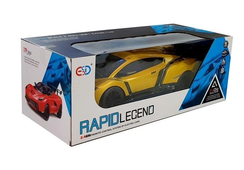 Zdalnie Nuotoliniu būdu valdomas automobilis Lean Toys, geltonas
