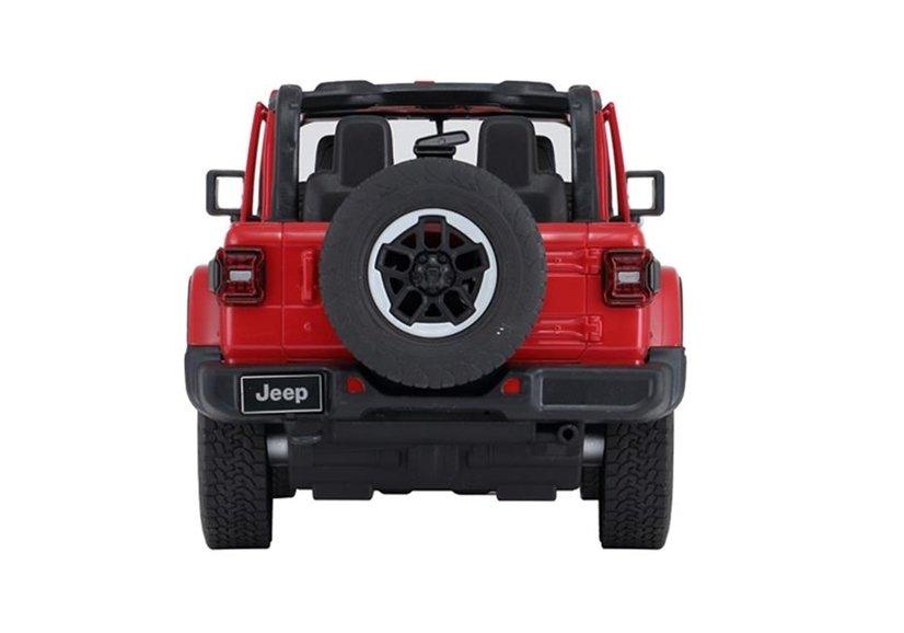 Rastar Nuotoliniu būdu valdomas raudonas Jeep Wrangler Rubicon 1:14 modelis