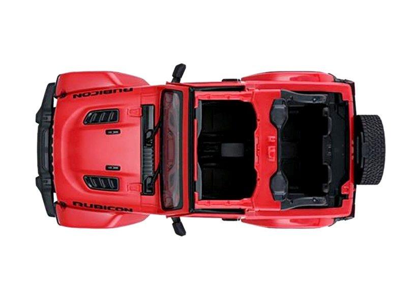 Rastar Nuotoliniu būdu valdomas raudonas Jeep Wrangler Rubicon 1:14 modelis