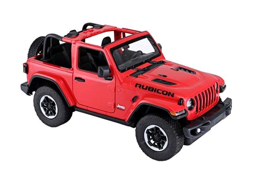 Rastar Nuotoliniu būdu valdomas raudonas Jeep Wrangler Rubicon 1:14 modelis