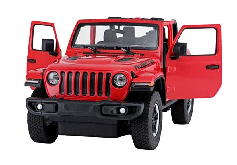 Rastar Nuotoliniu būdu valdomas raudonas Jeep Wrangler Rubicon 1:14 modelis