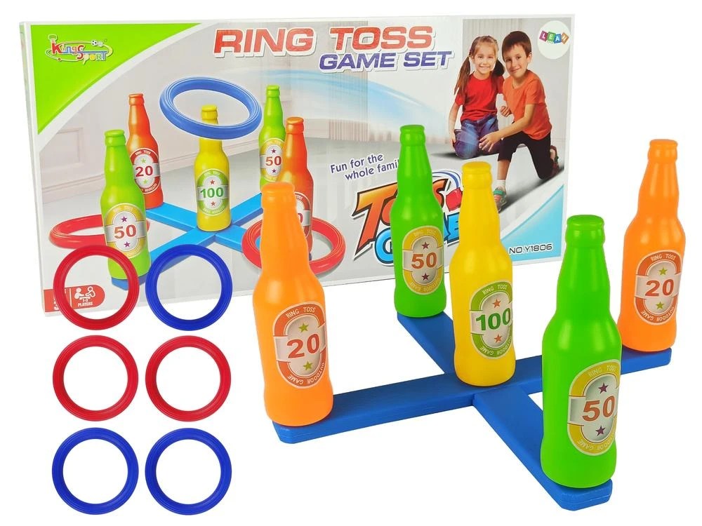 Lean Toys Spalvotas arkadinis žiedų metimo žaidimas