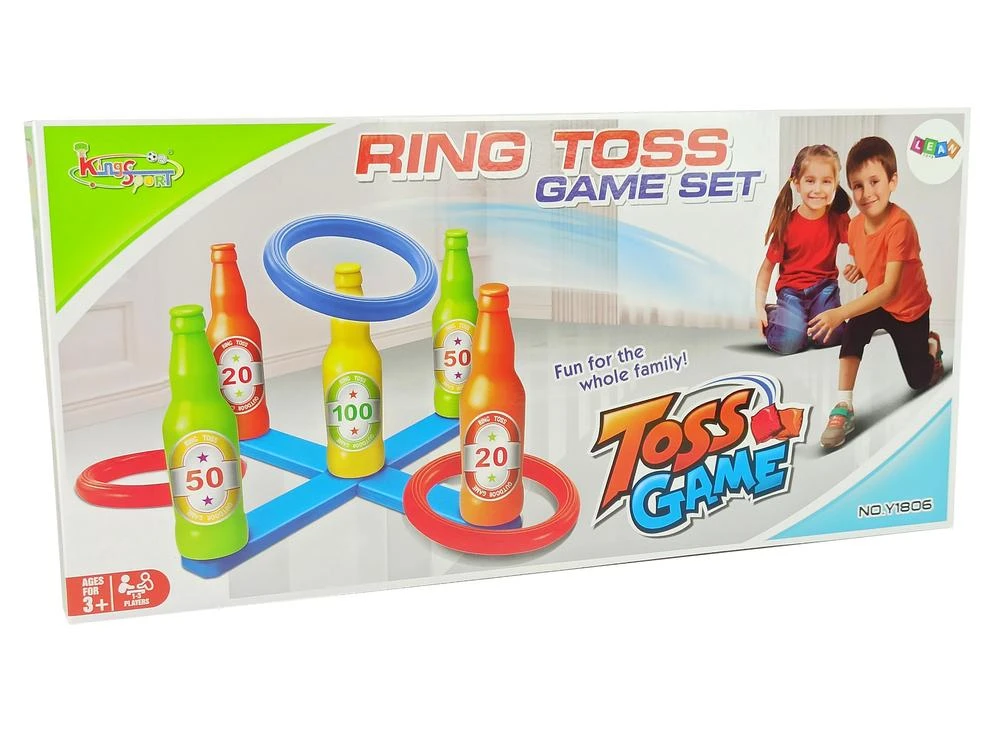 Lean Toys Spalvotas arkadinis žiedų metimo žaidimas
