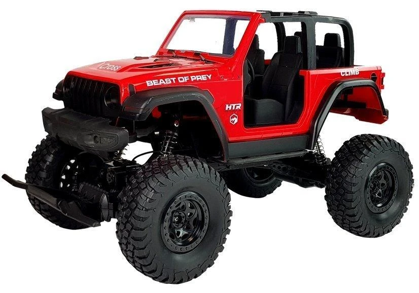 Lean Toys Džipas 4x4 su nuotolinio valdymo pultu 1:8, raudonas, 3 m.+