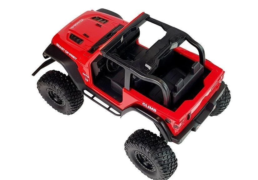 Lean Toys Džipas 4x4 su nuotolinio valdymo pultu 1:8, raudonas, 3 m.+